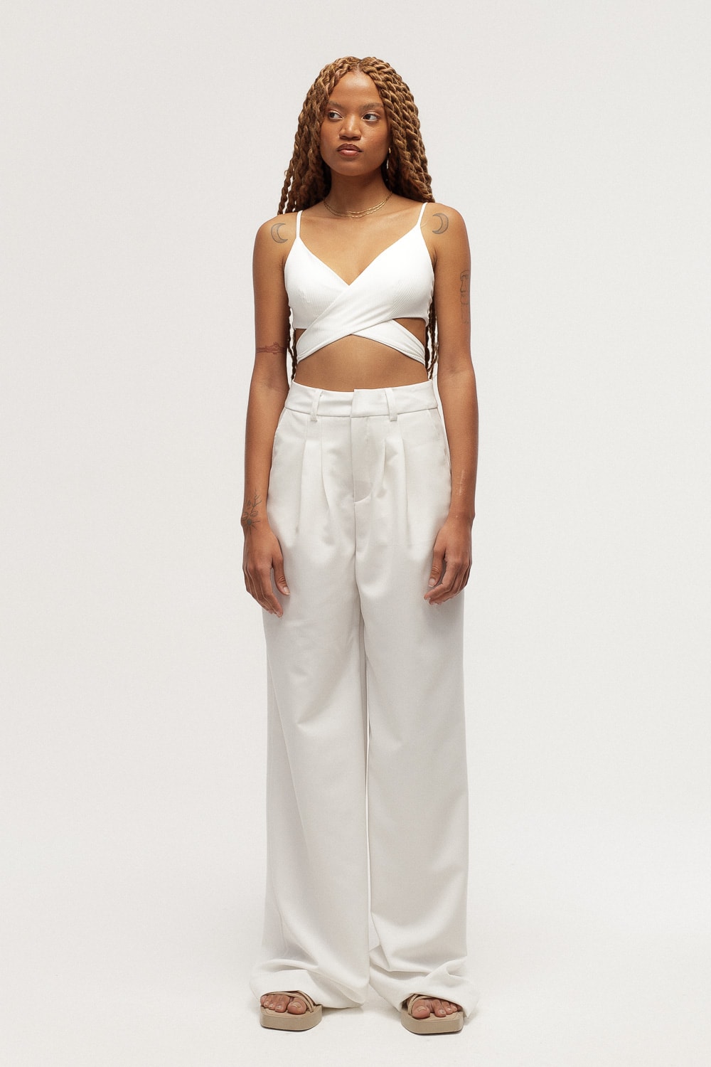 Calça Alfaiataria Elisabette Off White