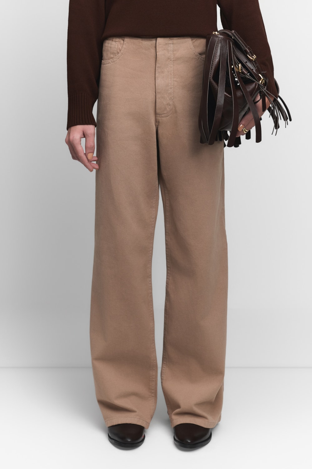 Calça Reta de Sarja Pienza