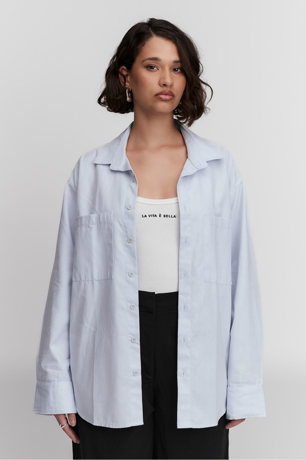 Segunda imagem do produto Camisa Oversized Dimensione Azul