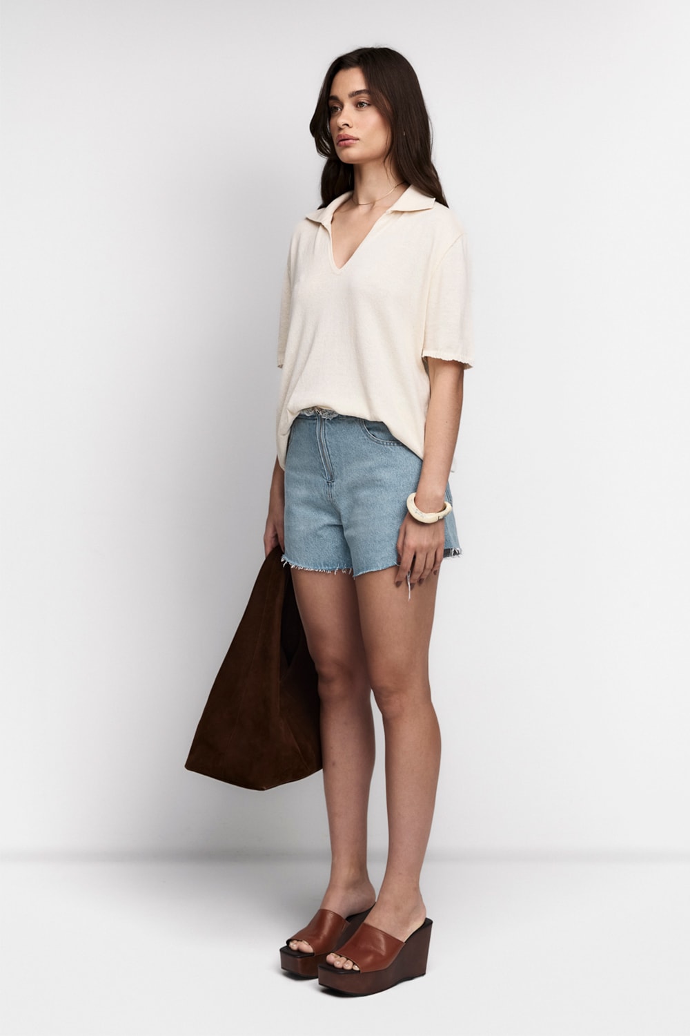 Camisa Polo Liz em Tricot Feminina: Elegância Casual | Guardaroba