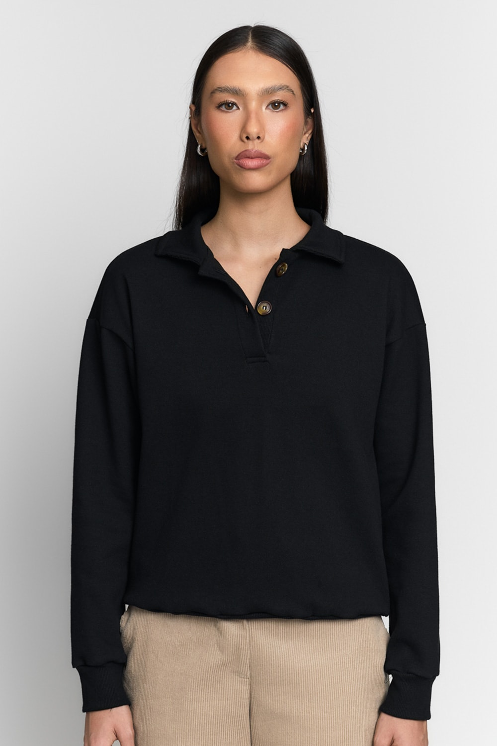 Casaco com Gola Polo Giada